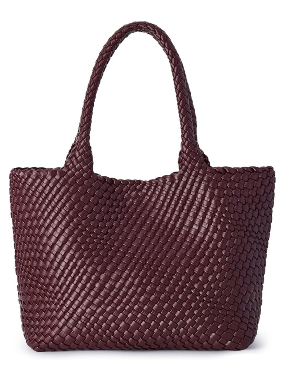 Woven Tote Bag for Women Soft Vegan Leather Large Shoulder Bag with Zippered